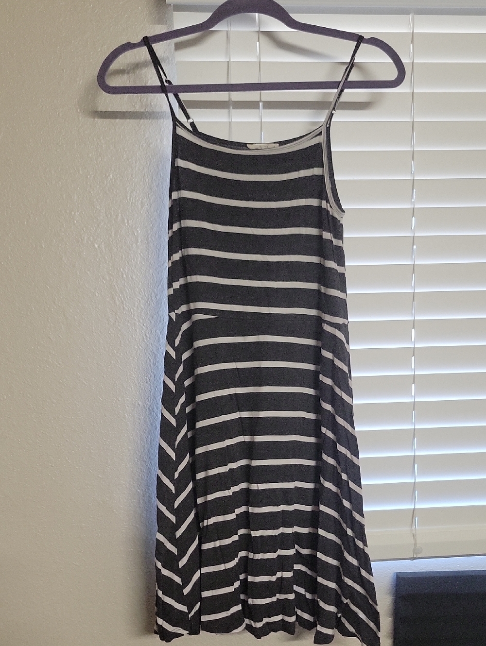 Hem & Thread Black and White Striped Midi Sundress
